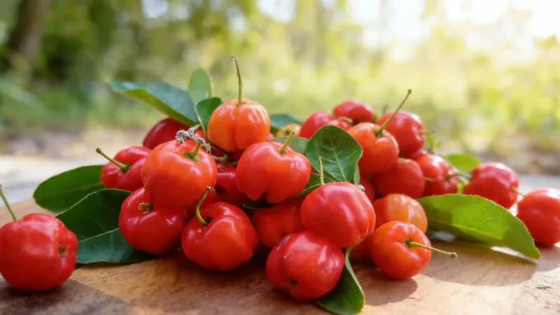 Organic acerola cherry Organic acerola cherry